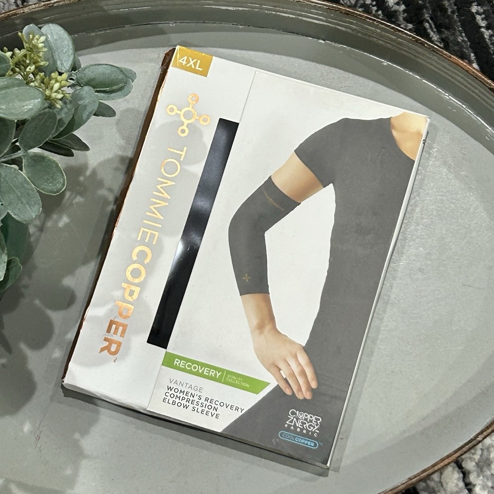 Tommie Copper Women's BLK Vitality Elbow Compression Sleeve Size 4XL NEW